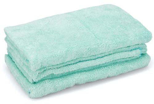 Pastaclean® Handtuch-Set, 4 Stück - Mint | 2 Badetuch (140 x 70 cm) und 2 Handtücher (100 x 50 cm) | 100% Mikrofaser | Extrem saugstark - Premium Qualität | Antibakteriell