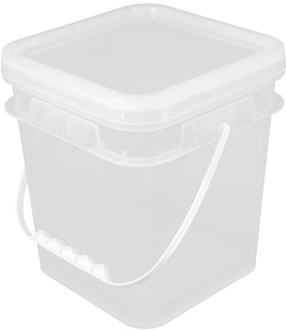 HOLIDYOYO -grade Storage Bucket Lid Multi-functional Paint Pail for Home and Garden Use Reusable and Design for Easy Monitoring of Contents
