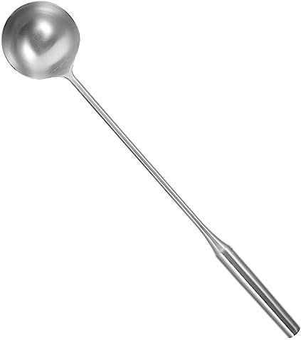 Amosfun Langstielige Edelstahl-schöpfkelle Wasserschöpfer Mit Langem Griff Große Küchenlöffel Aus Edelstahl Suppenschöpfer Metallwasserkelle Rostfrei Und Langlebig