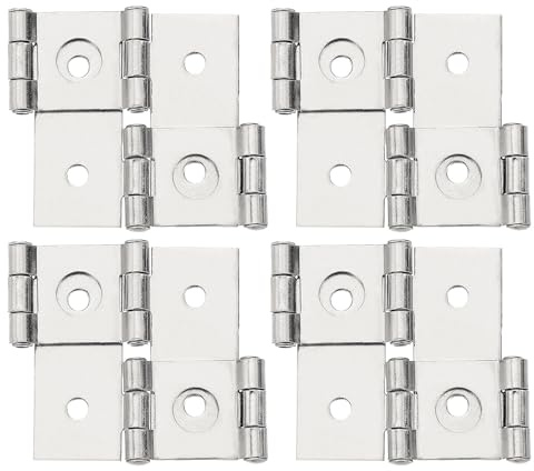 QUARKZMAN 4pcs Bisagras de Doble Acción Bisagras de Doble Giro 2.13 Plata | de Estilo Retro, para Pantallas Plegables, con Rotación de 270 Grados, para Puertas de Pantallas