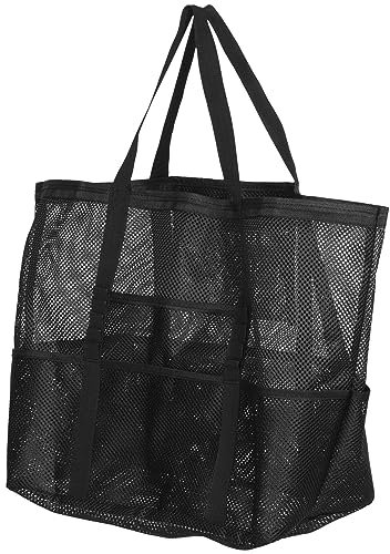 LALADEFIEE Netz-strandtasche Für Damen Große Schwimmtasche Mit Reißverschluss Tragbare Aufbewahrungstasche Für Badetücher Kosmetika Und Toilettenartikel