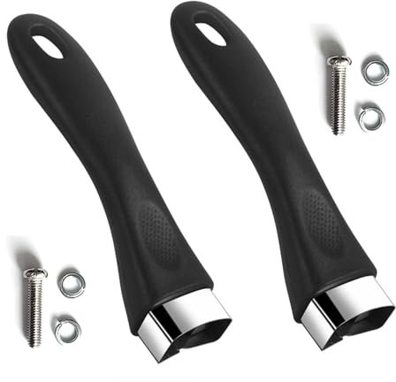 Vastsea 2 Piezas Mango de Baquelita de Repuesto, Accesorios para Ollas, Mango de Wok Agarraderas, para Cacerola de Cocina Accesorios de Utensilios (16×4,1cm)