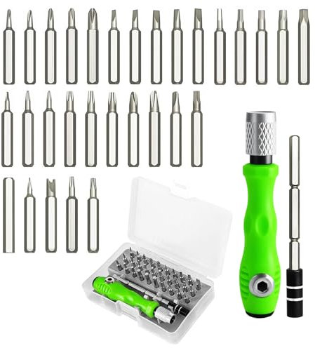 LINTRA Set Cacciaviti Precisione, 32 in 1 Cacciaviti di Precisione, Acciaio al Cromo-Vanadio Inserti per Avvitatore Professionali, Kit di Tournevis Regolabile, per la Riparazione Degli Smartphone