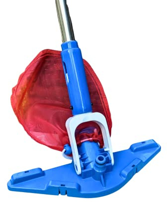Poolwonder Juego de limpieza para manguera de jardín, aspiradora de piscina con barra de 2 m de acero inoxidable y borrador de suciedad para la línea de flotación