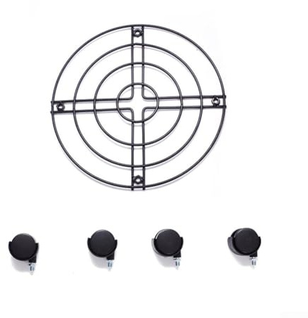 Yuanpgky Soporte móvil para flores con ruedas para macetas, carrito de metal resistente para uso en interiores y exteriores, rango de tamaño de 25 cm a 40 cm (40 x 6 cm)