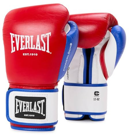 Everlast Powerlock OG Advanced Boxing Gloves, Boxing Gloves for Bags, Mitt Work & Sparring, Hook & Loop System, EverDri, C3 Foam Technology, Ergonomic Grip - Authentic Everlast Gear