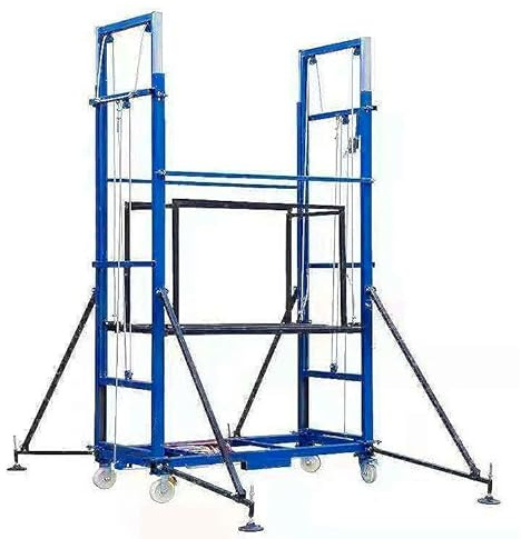 Cabrestante eléctrico de andamio, plataforma de elevación móvil con capacidad de 300 kg/500 kg, altura de elevación de 2 a 8 m, velocidad de 6 m/min, elevación de construcción de cuerda de alambre de