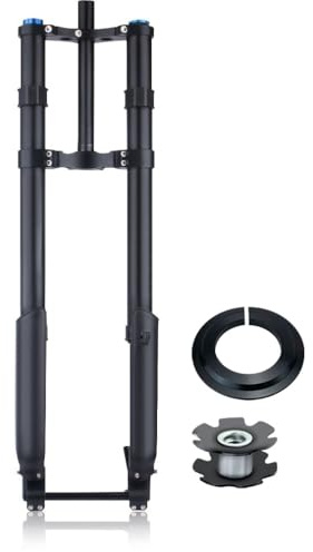 LHHL 26 27,5 29 Forcella Anteriore a Doppia Spalla per Mountain Bike Tubo Dritto Forcelle Ammortizzata per Bicicletta Corsa 160 mm ASSE Passante 15 * 150 mm Manuale Blocco per DH XC AM MTB(29'')
