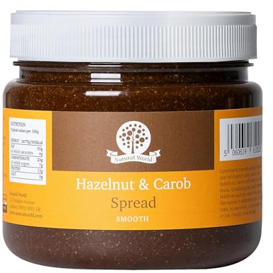 Nutural World - Krämig Hasselnöt- och Johannesbrödssmör (1kg) - Great Taste Award vinnare
