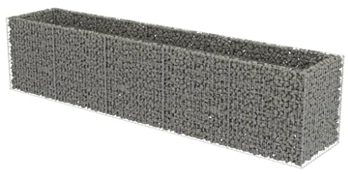vidaXL Gabionen-Hochbeet Verzinkter Stahl 450×90×100 cm