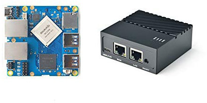 FriendlyElc Nanopi R4S Mini tragbarer Reiserouter OpenWRT mit Dual-Gbit/s-Ethernet-Ports 4 GB LPDDR4 Basierend auf RK3399 Soc für IOT NAS Smart Home Gateway Unterstützung Linux (mit MAC Chip)