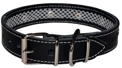 TUYNEC - Collier pour Chien avec Filet de Protection pour Collier Anti Puces pour Chien, Collier Fait Main en Cuir de Haute Qualité Qui Protège et Prolonge la Durée du Antiparasitaire