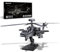 Piececool Piececool 3D Puzzle Metall, Ah-64 Apache Hubschrauber für Modellbausatz Erwachsene, 3D-Puzzles zu Bauen, BAU, Bastel-Kits, Beste Geburtstagsgeschenke