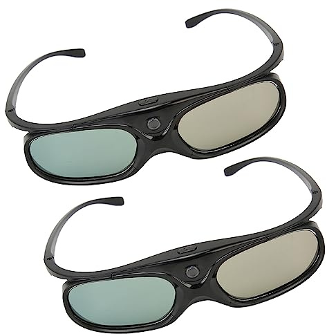 Elprico Wiederaufladbare DLP Link 3D-Brille, 144 Hz Aktualisierung, Aktive Shutter-Brille, Links-/Rechts-Augenrotation, Kompatibel mit Vivitek, LTV 2500, LTV 3500, TV-Projektoren