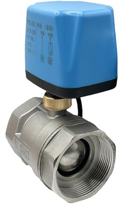 Elektrische Kugelhähne 1/2 3/4 1 1-1/4 2'' Normalerweise geschlossener/offener motorisierter Kugelhahn 220V 12V 24V Elektrischer Kugelhahn aus Edelstahl for Wasser ( Size : DN25 , Color : 24VDC_NO