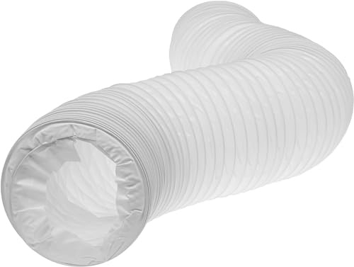 Vent Systems PVC Flexschlauch Weiß DN 100 mm x 1 m lang Abluftschlauch 100mm Flexibles Lüftungsrohr, Flexibler Schlauch, Abluftrohr für Heizung und Kühlung Klimaanlagen, Trockner, Dunstabzugshaube