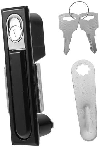 Hemobllo Robustes Elektrokastenschloss aus Aluminiumlegierung mit Leichtem Design und Polierten Kanten für Türen und Schränke in Schwarz Geeignet