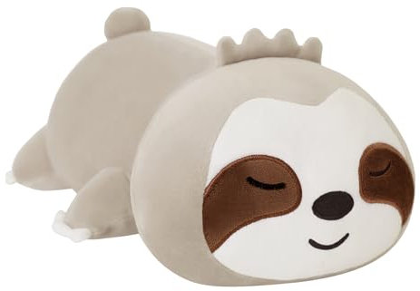 SQEQE Beschwertes Faultier-Plüsch, beschwertes Faultier-Plüschtier für Angst, süßes Plüschtier Kissen Spielzeug Geschenk für Kinder und Erwachsene 25 cm