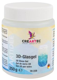 Artidee CREARTEC 3D Glasgel - Zaubern Sie Effekte mit Tiefenwirkung auf transparenten Untergründen - zum Verzieren von Windlichtern, Laternen und vieles mehr - 250 g - Made in Germany