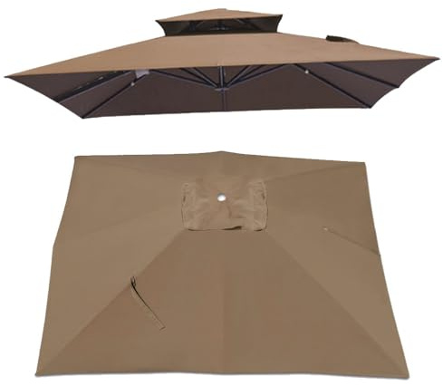 IMUNKT 300 x 300 cm carré parasol de remplacement couvre - lampe 8 côtes UV 50 + parasol de remplacement tissu jardin Cour piscine marché