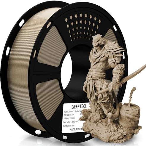 GEEETECH Filament PLA 1,75 mm pour imprimante 3D, 1kg, Bois de noyer
