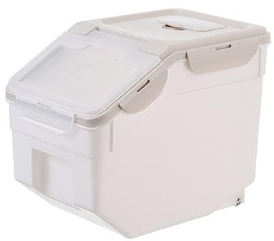 HAPINARY Contenedor De Comida Perro Tazas Medidoras Para Mascotas Plástico Resistente Para Almacenar Pienso Con Tapa Hermética