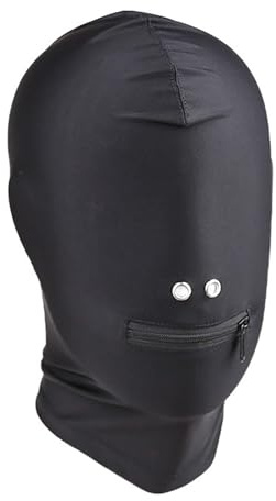 FakeFace BDSM Kopfmaske Fetisch Gesichtsmaske Augenmaske Bondage Maske SM Elastikmasken Sex Stretchstoff Bondage Vollmaske Sexspielzeug Maske Schwarz