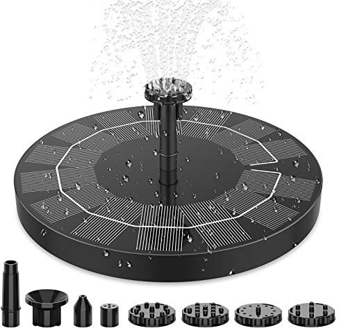 Fontana Solare da Giardino Esterno da 2,5W con 6 Ugelli