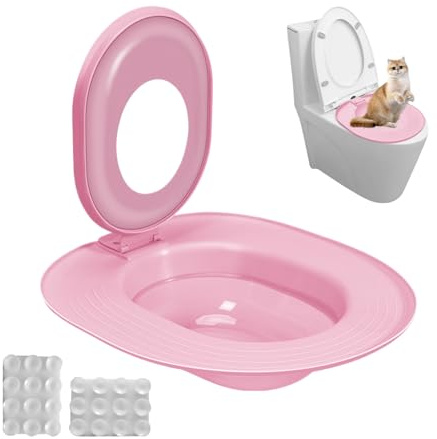 Cat Toilet Trainer Kit - Professioneller Katzen -Toilettentrainer | PETT Totty SEAT | Wiederverwendbares Übergangswerkzeufür Übergang, Hygiene Bowl Trainer für das katzenartige Badezimmerverhalten z