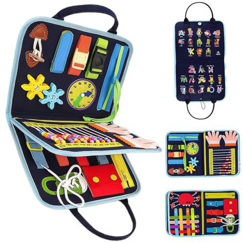 Couverture fidget pour les personnes âgées à la perte de couverture sensorielle portable Perte de mémoire Fidget, PAD ACTIVITÉS AUTIST REMPLICATIONS, Améliore la stimulation mentale Démence Alzheimer