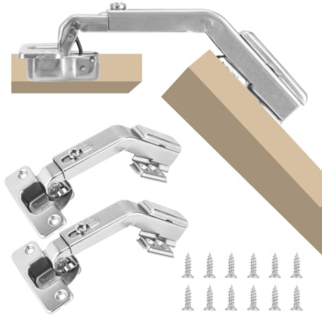HBL' 4 Pack 135° Corner Cabinet Hinges, 35MM Lazy Susan Hinges | For Kitchen Bifold Doors Or Cabinet Doors Replacement