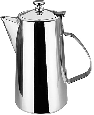 Jarra de Agua de Acero Inoxidable 2L con Tapa y Asa, Tetera Metal para Agua, Café, Jugo, Té Helado, Limonada, Sangría