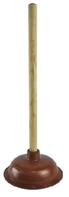 Heavy Duty Toilet Plunger with Long Wooden Handle High-Suction Rubber Cup Unblocker for Toilets, Sinks, and Drains Durable Bathroom & Kitchen Clog Remover 1 Pack.
