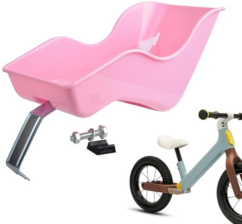 Silla Muñeca Bicicleta Correa Rosa Con Enganche Y Gancho Para Silla | Accesorio Práctico Compacto Pequeño Fijación Sillín Muñecos para mini figuras compatible con la mayoría de las bicicletas