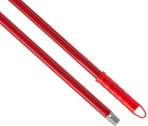 Maya Palo ALUPRO 1,40 m. Acero con Recubrimiento Protector Anticorrosión. Rosca Universal y Maneta con Agujero para Colgarlo. (Rojo)