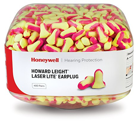 Howard Leight Laser Lite Hi-Visibility Earplug Refill for HL400 Dispenser, 800 Pairs (Two 400-Pair Canisters), NRR 32 (HL400-LL-REFILL)