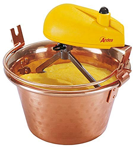 ARDES - AR24AM60 Chaudron en Cuivre Diamètre 26cm Mélangeur Polenta Confiture, Ardes Chaudron Mélangeur avec Moteur Électrique, Raccord à Baïonnette Facile à nettoyer, Mélangeur à Polenta 4/7 Portions