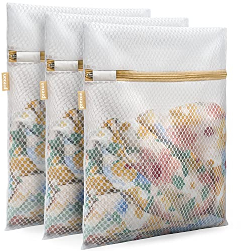 Prezon Mesh Laundry Bags, Washing Machine Wash Bags, Reusable and Durable Mesh Wash Bags for Delicates Blouse, Hosiery, Underwear, Bra, Lingerie Baby Clothes - 3M