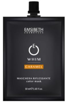 Emsibeth Whim Caramel 50ml | maschera riflessante, condizionante e ravvivante, che intensifica i riflessi dei capelli naturali e colorati | Travel Size