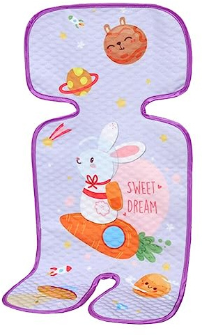 ISAKEN Baby Sommer Kühlmatte Babybett Pad, Universal Sitzauflage für Kinderwagen Buggy Kindersitz Babyschale, Multifunktionales Sitzauflage Eisseide Schlafkrippe Matratze für Neugeborene Kleinkind