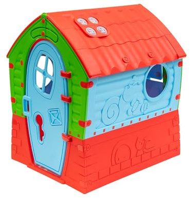 WESTMANN Kunststoff Spielhaus Mond 90x95x110 cm Bunt UV-beständig 3 Kinder