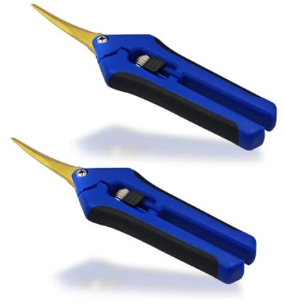 SHUNCHG 2 pezzi Forbici da Giardino Cesoie per Bonsai con Lame Rivestite in Titanio Antiadesivo, Sécateur da Giardino per Bonsai, Piante, Fiori, Verdure, Frutta