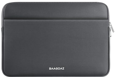 BAAGOAZ 13-14 Zoll Laptop Tasche MacBook Hülle Sleeve Schutzhülle, Grau | für 13,3 PC Notebook Chromebook, und 14,2 MacBook Pro M5 M4 M3 M2 M1 Pro/Max 2026 2025 2024 2023 Laptophülle Laptoptasche