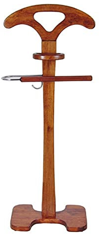 KXQYIKYI Perchero, Perchero de pie para Caballeros con Bandeja y Ganchos de Acero Inoxidable, Perchero de Madera con Percha y Barra para Pantalones para Pasillo, vestidor, etc.