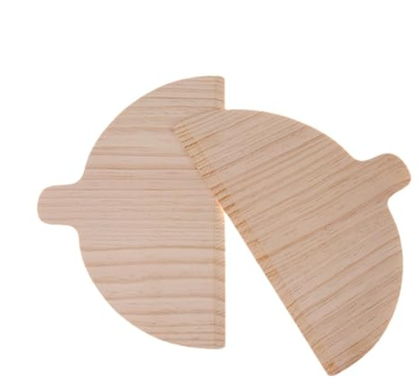 Bambboo - Paleta para pizza de madera natural, juego de 2, 2 palas de madera para pizza, tabla de servir con asa, espátula de transferencia de de pizza, herramientas para horno de pizza al aire