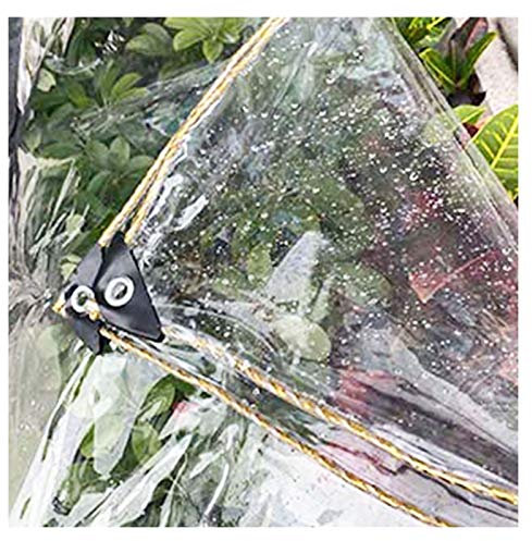 XINYUL Telo Occhiellato Trasparente Alta Trasmissione Luminosa A Prova di Vento 0,3 Mm Copertura per Serra Usato per Magazzino Padiglione Terrazza Tende da Sole Serra Vegetale, 15 Specifiche (1x2m)
