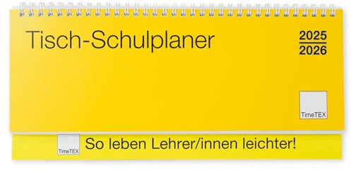 TimeTex Tisch-Schulplaner im Querformat - Schuljahr 2025-2026 - Lehrerkalender - Unterrichtsplaner - Timetex 10579