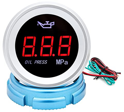 Indicador de Nivel de Combustible, Medidor de temperatura del agua con alarma de advertencia 0-120 ℃ Medidor de temperatura del agua + Sensor 1 / 8NPT Universal for barco marino Camión para Coche, Bar