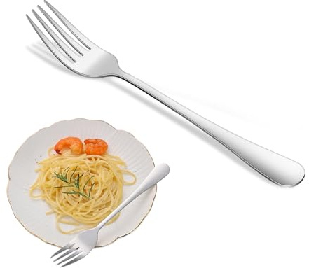 8-Piece 6.7 Inch Salad Forks Set,Durable Dishwasher Safe Stainless Steel Dessert Forks,Silverware Fork,Flatware Fork For Home Kitchen