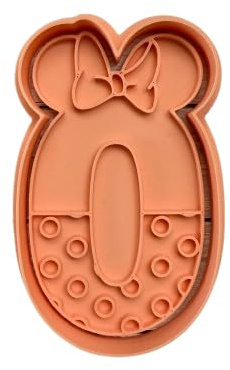 Tagliabiscotti.it - Cookies Cutter Tagliabiscotti - Un numero a scelta da 0 a 9 - Numero con Fiocco e Pois - Altezza 9cm - Colore Casuale (0)